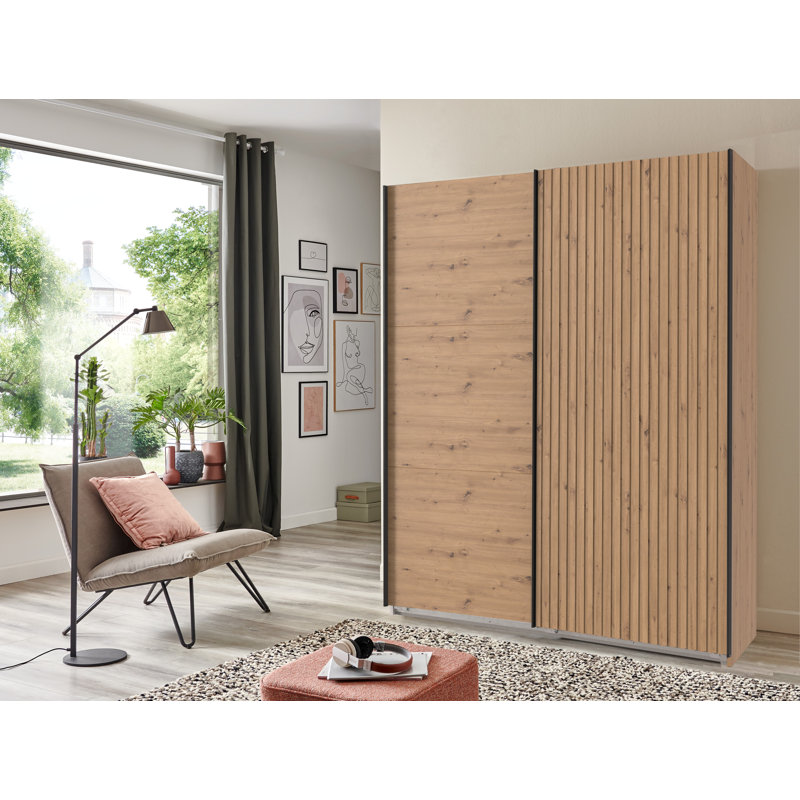 Amandaleigh 2 Door Manufactured Wood Wardrobe