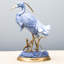 Porcelain Blue Egret Figurine With Bronze Ormolu In Bird Figure Collection
