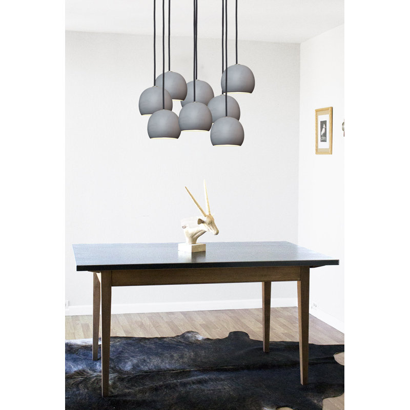 Clay 8 - Light Chandelier, 116" H, Black, Gray