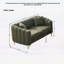 Canapé 61 pouces en chenille de 61 pouces, canapé profond 2 places de luxe avec un design moderne capitonné et des pieds en métal doré pour le salon et la chambre à coucher