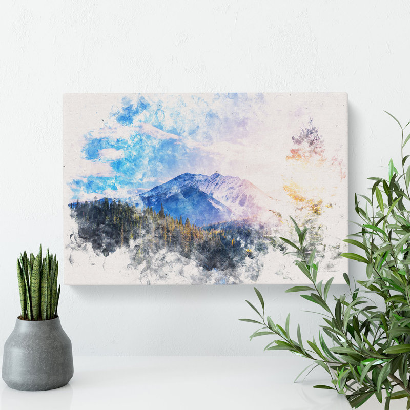 Sunlight over Canada Watercolour - Wrapped Canvas, 60cm H x 91cm W x 3cm D