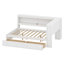 Lit de jour moderne avec tablettes de rangement intégrées, ports USB intégrés, éclairage à DEL et tiroirs-1367030656