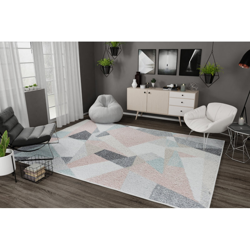 Tapis contemporain Miko Milkshake, Rectangle 2 pi 6 po x 4 pi