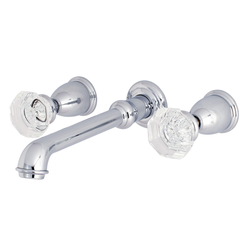 Kingston Brass Celebrity Two-Handle 3-Hole Wall Mount Roman Tub Faucet, Polished Chrome