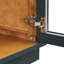 Buffet de rangement bleu marine. 4 portes avec tablettes réglables pour la salle à manger. Conception élégante. Armoire à trou de câble 4 portes. Design élégant,-1808305901
