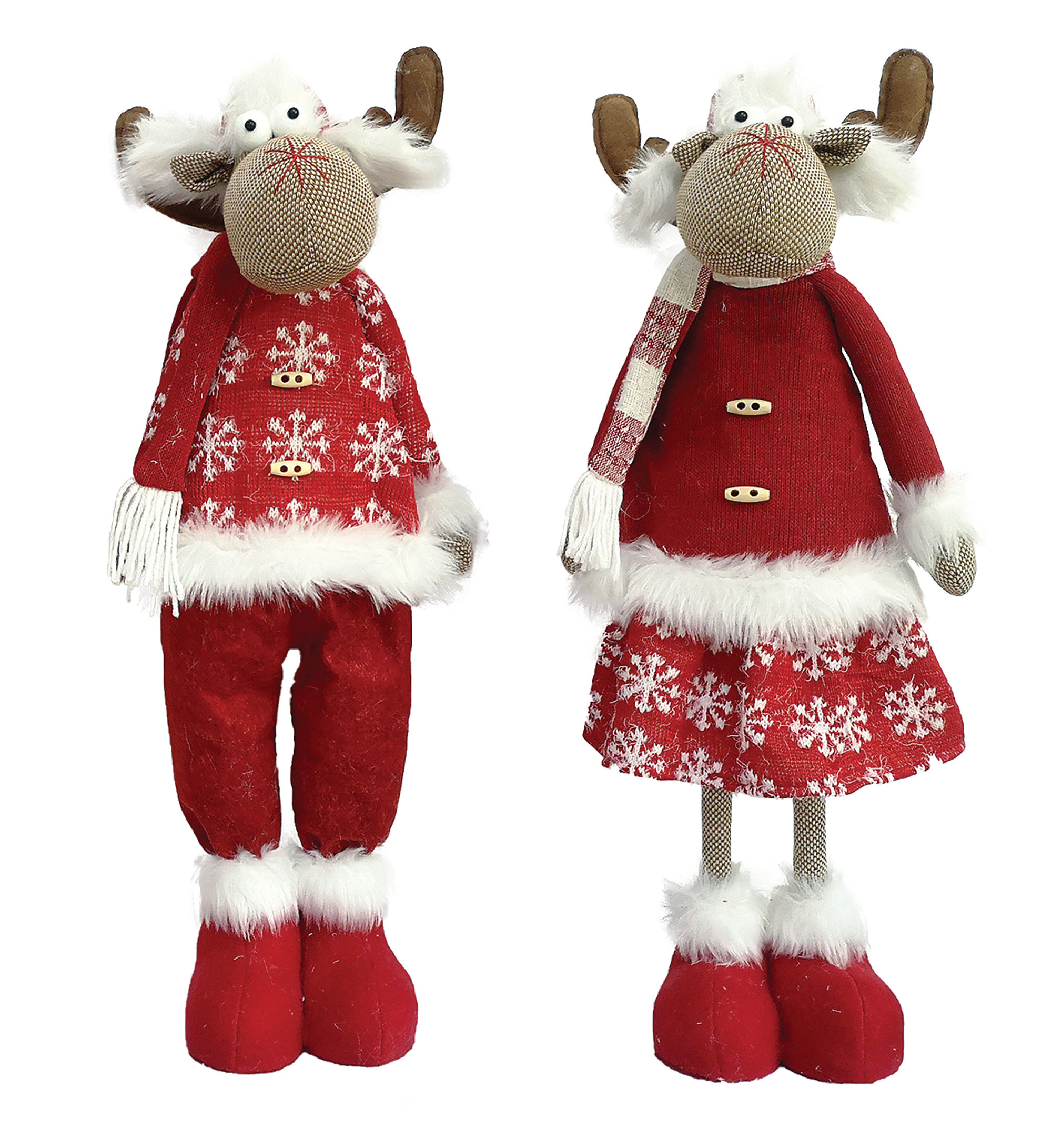 The Holiday Aisle® 2 Piece Christmas Extendable Plush Figurine & Reviews | Wayfair