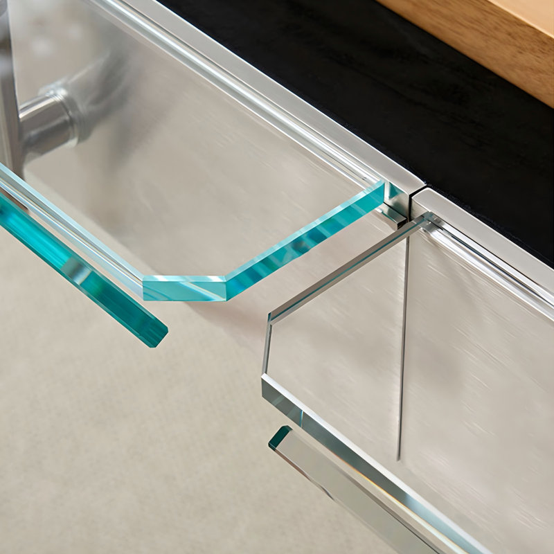 9'Premium Crystal Tempered Glass Shuffleboard Table