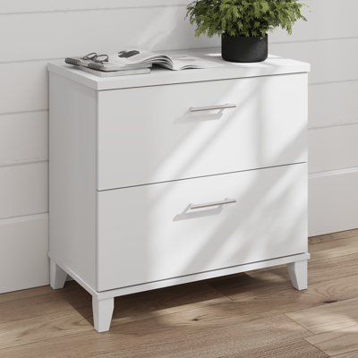 2 Drawer Lateral File Cabinet in White