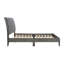 Lit plateforme très grand en tissu d'ameublement Modern Eastern