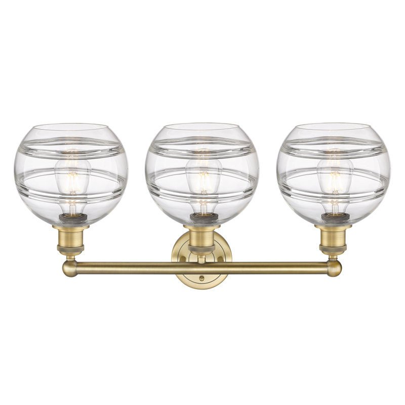 Bienes 3 - Light Dimmable Vanity Light, Clear, Brushed Brass