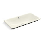 Iron Plains Metal Rectangle Dual Mount Bathroom Sink with Overflow