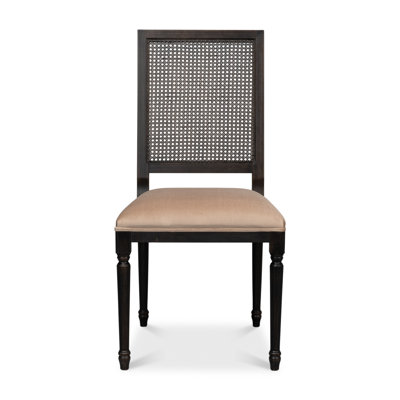 Cane Back Upholstered Dining Chair