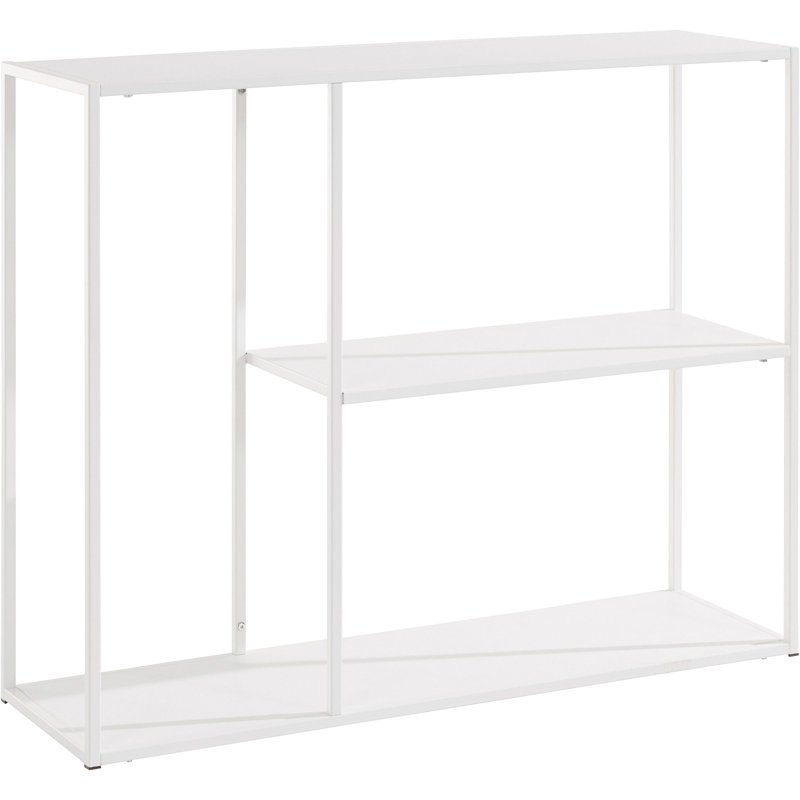 Elmi Steel Etagere Bookcase, 80 cm H x 100 cm W x 30 cm D, White