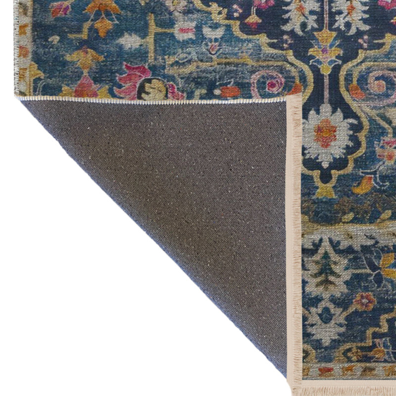 Tapis intérieur / extérieur bleu Kei, Rectangle 4 pi x 6 pi
