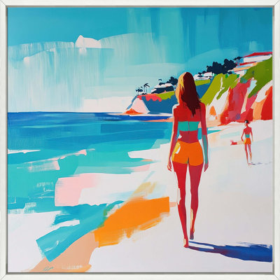 Ocean in Brushstrokes 8 - Framed