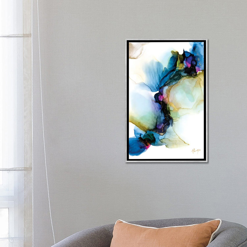 « Pressed Dragonfly » par Jamie Pomeranz, reproduction d’art, Toile avec cadre argenté, Pas de tapis