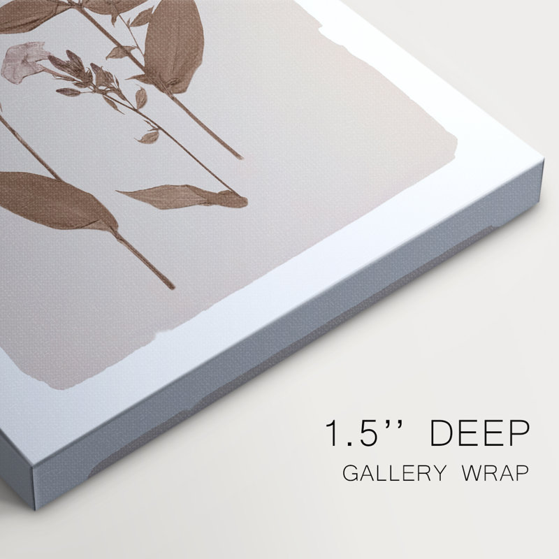 Monochromes botaniques II - Cavas enveloppés de galerie, H 12 po x l 8 po