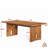 62.99" Solid Wood Dining Table With Cutout Bases, Farmhouse Rectangle Kitchen Table For 4-6
