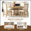 Ensemble de table de salle à manger extensible 5 pièces avec 4 chaises rembourrées, parfait pour les cuisines de campagne modernes et les salles à manger-578307052-578307050