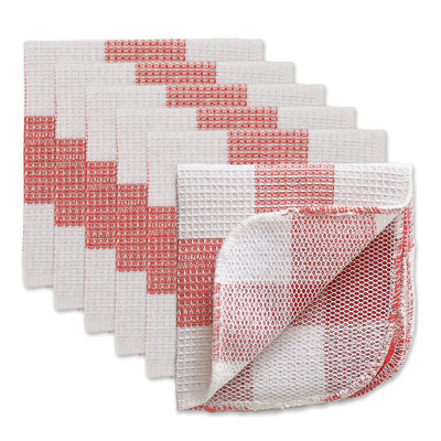 Checkered Waffle Dish Cloth Kitchen Towel