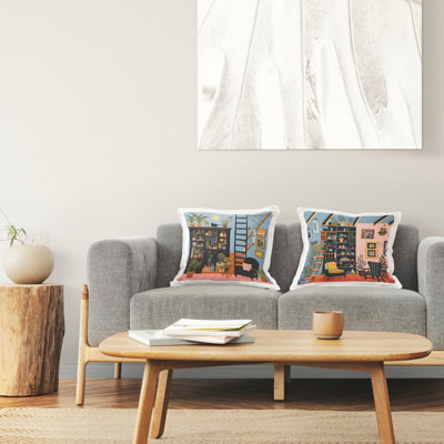 Cozy Decorated Reading Nook Decorative Printed Throw Pillow Design by Lazar Studio (Set of 2)