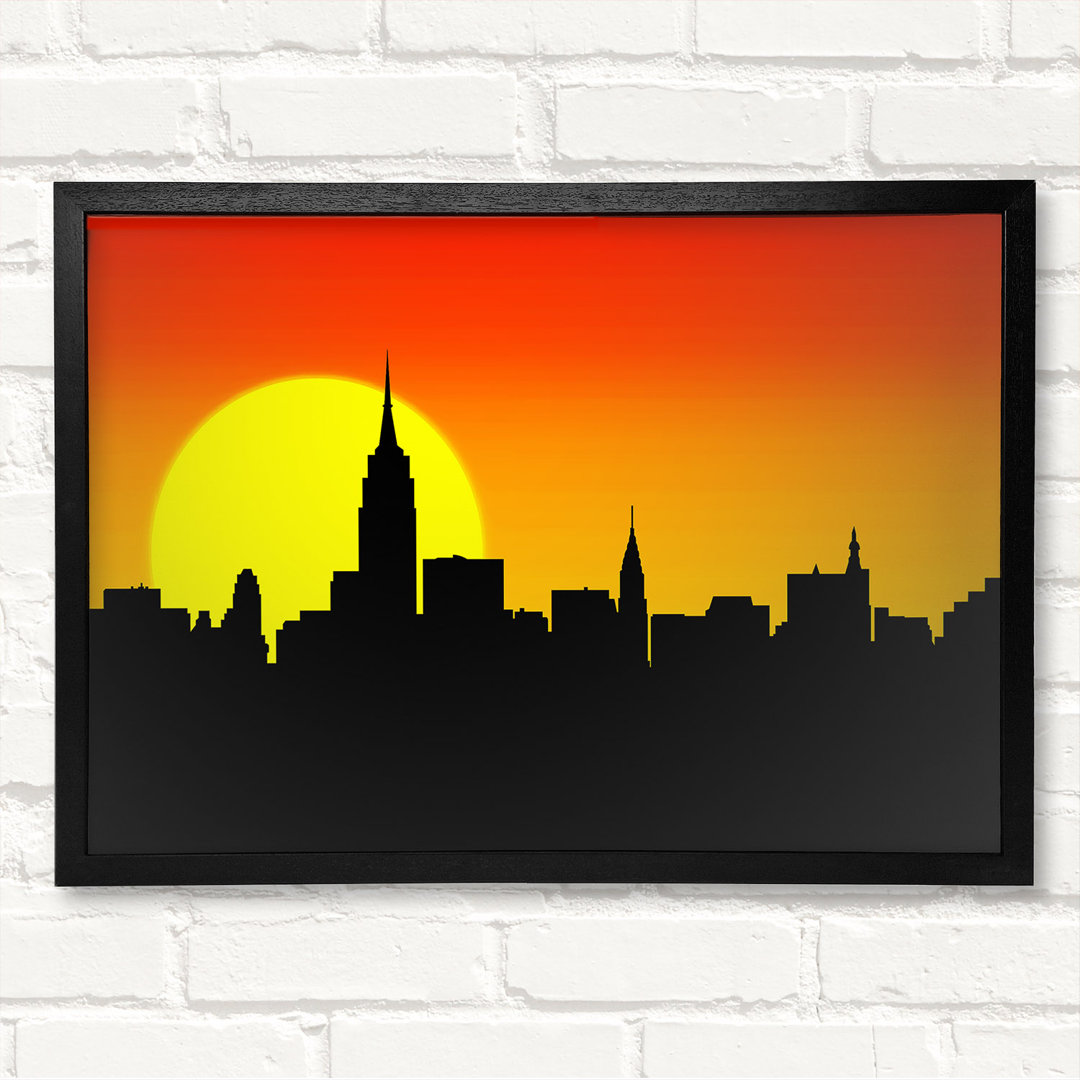 Sonnenaufgang New York City Gerahmter Druck