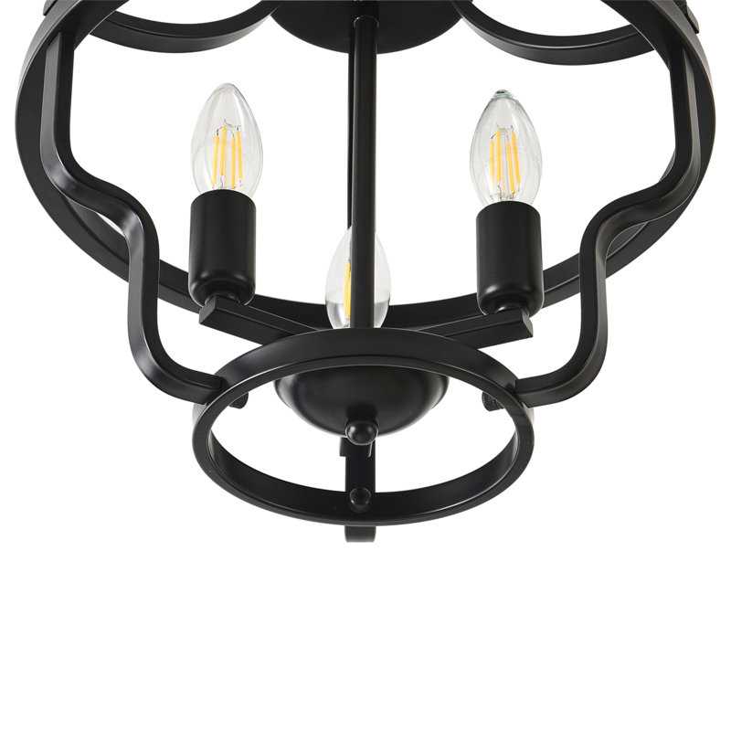 Plafonnier semi-encastré 3 lumières 3 lumières 
