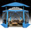 Pavillon de jardin 12 po x 12 po avec pavillon à ciel étoilé, tente moustiquaire pour le camping, moustiquaire avec moustiquaire, auvent pour tente Hub avec sac de transport et piquets