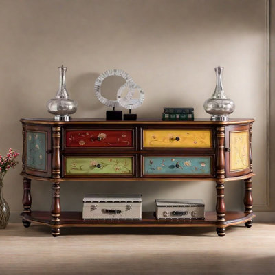 American Retro Multifunctional Console Table