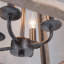 Luminaire suspendu en fer et en bois vieilli 4 lumières Farmhouse