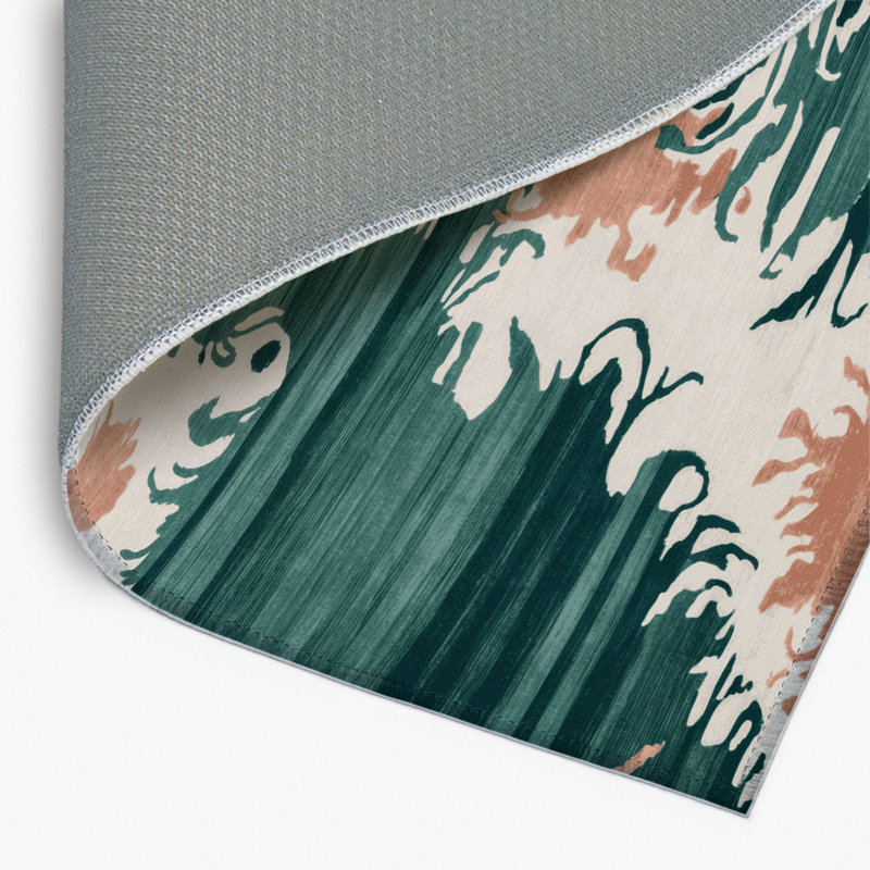 Tapis intérieur et extérieur gris Watercolor, Rectangulaire 8 pi x 10 pi