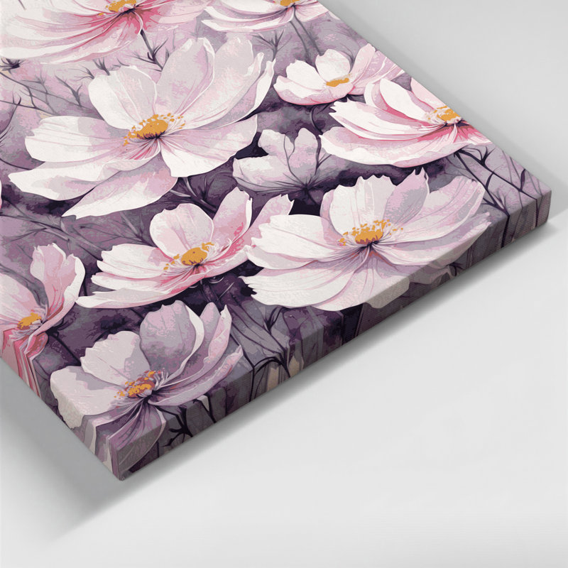 "Watercolor Botanical 20", art mural sur toile grise, H 11 po x l 14 po