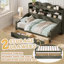 Lit de jour simple en bois avec tiroirs de rangement, aucun sommier nécessaire-1219373979