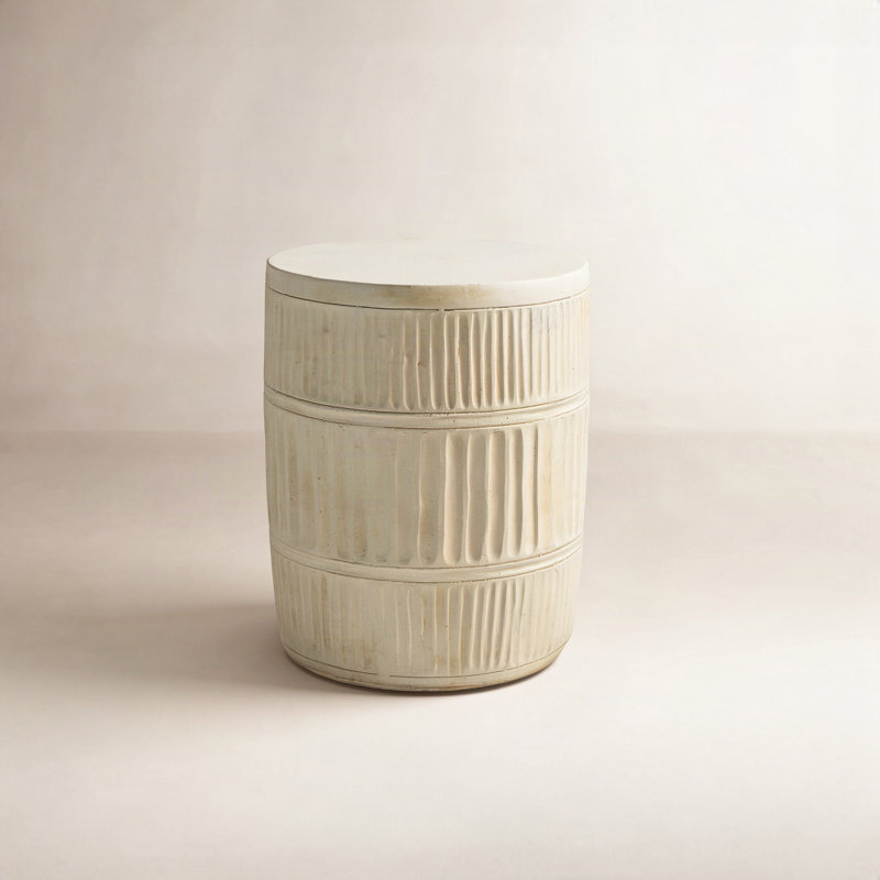 Oakley MGO Accent Stool, Cream