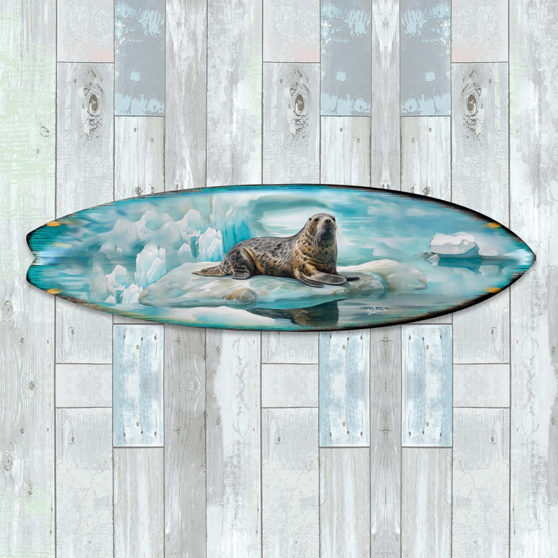 Décoration murale planche de surf, H 13,5 po x l 48 po x P 1 po