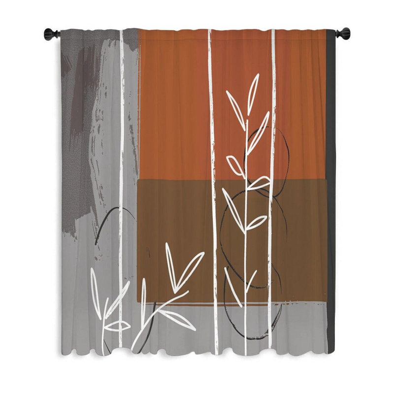 Havery Sheer Curtain Single Panel, 50" W x 96" L