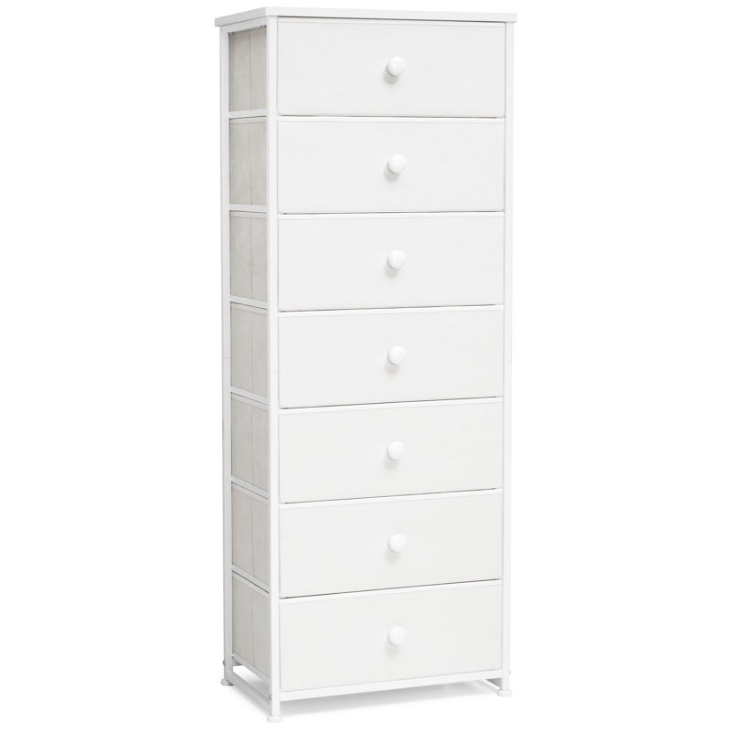 Commode 6 tiroirs Nassrin, Blanc