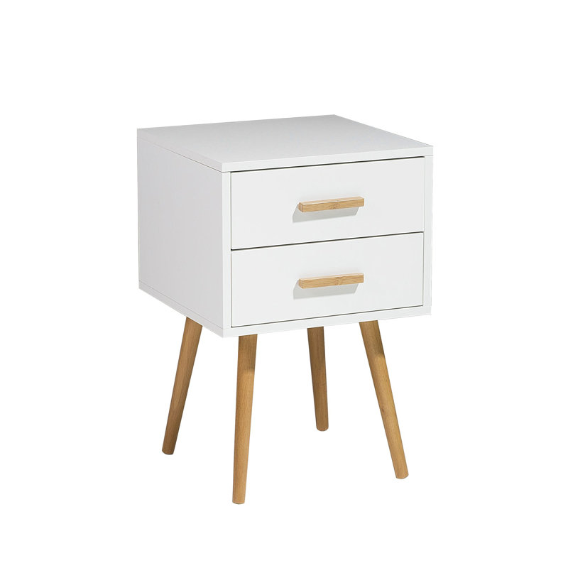 Abril 40cm W Solid + Manufactured Wood Bedside Table