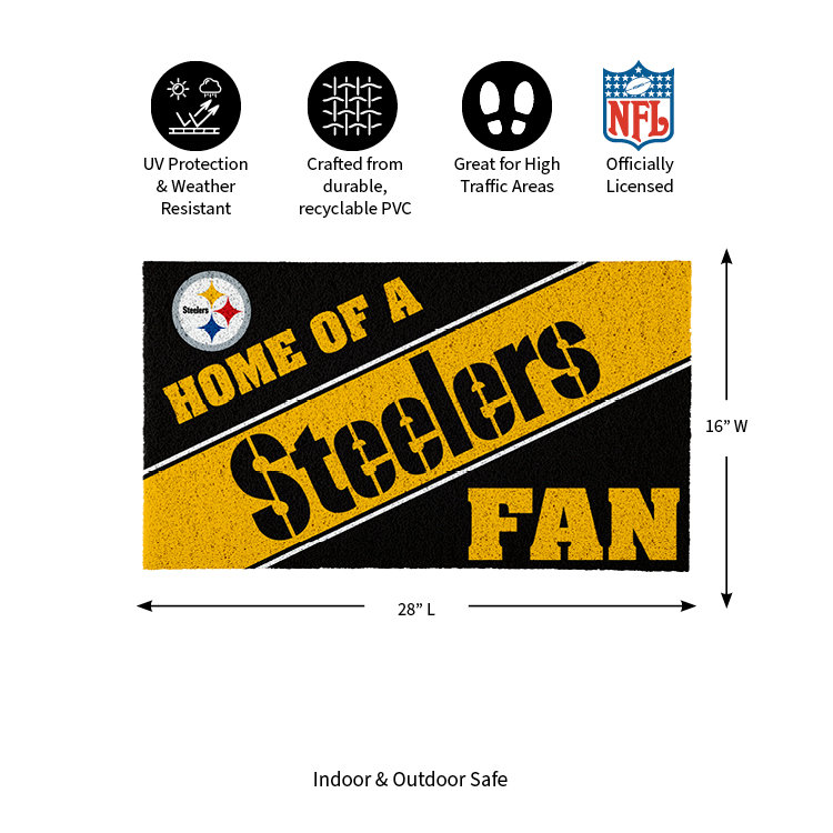 Paillasson NFL Home of a Fan Team, Steelers de Pittsburgh