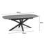 Verona Extendable Oval Metal Base Dining Table-1387441188