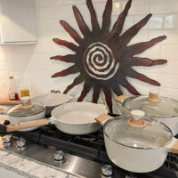 Caannasweis 1012cookware 10 Piece Cookware Sets Granite Stone Cookware Pot Large Size Non Stick Pan 6018-PINK