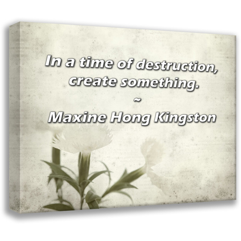 Toile tendue de la grande galerie Astoria par Maxine Hong Kingston: «In a Time of Destruction,