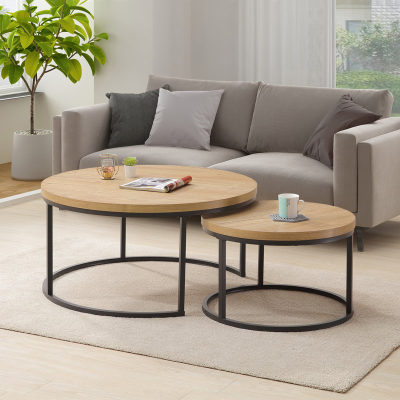 Ensemble de tables basses gigognes 2 pièces Joint Modern