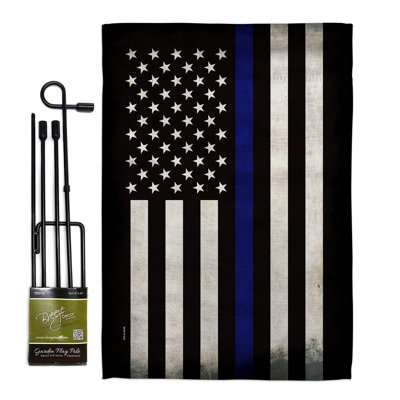 Double Sided 222'' H x 13'' W Polyester Flag Set
