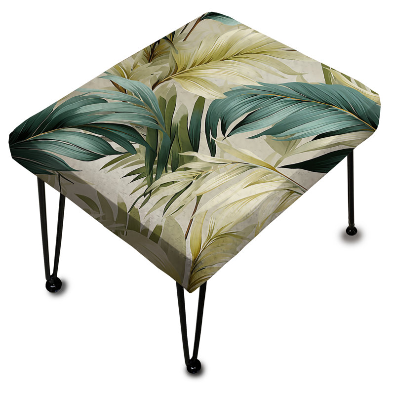 Motif tropical tropique neutre IV - repose-pieds rectangulaire tropical