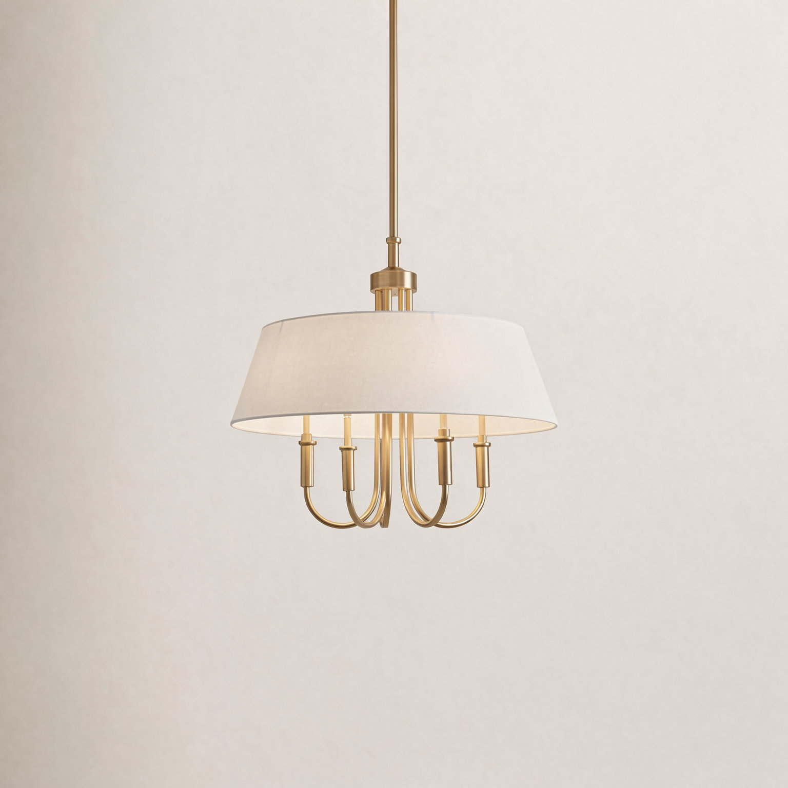 Iron 5-Light Chandelier, Brass