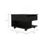 Table basse à plateau relevable H 15,3 po Babel, roulettes, une tablette, noir, salon
