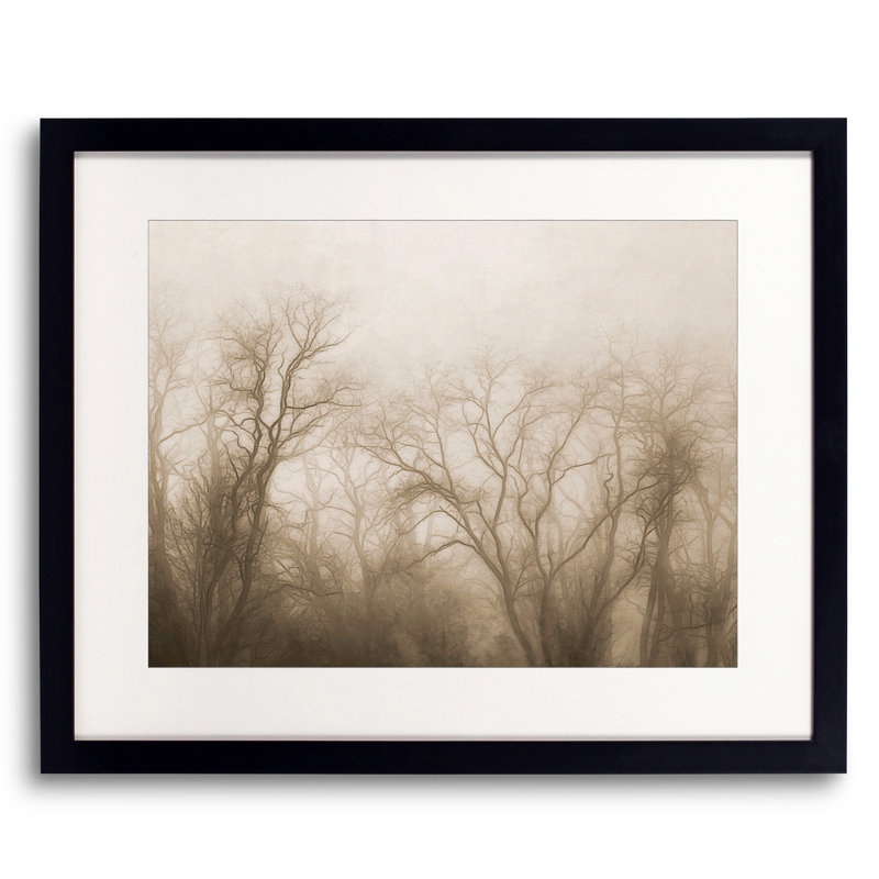 «The Secrets of The Trees» par Scott Norris - peinture encadrée, 24" H x 32" W