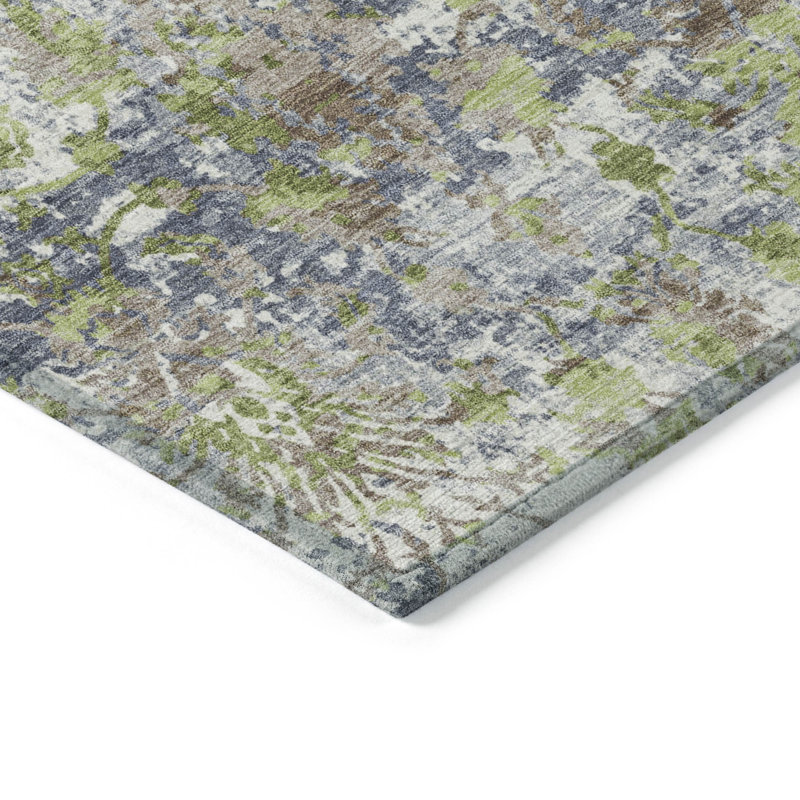 Tapis moderne intérieur / extérieur lavable à la machine Amanda ACN2211, Rectangle 10 pi x 14 pi
