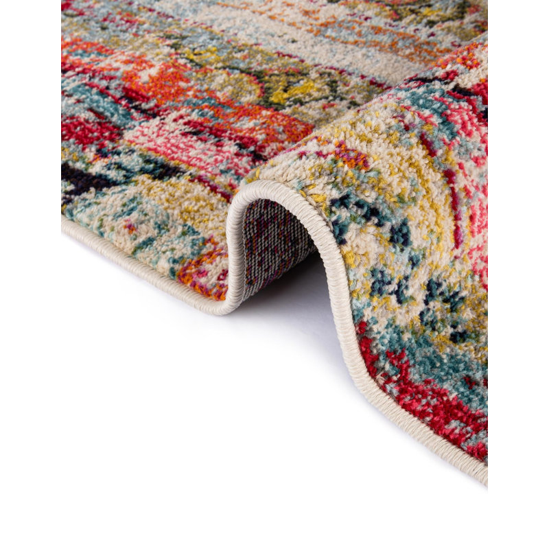 Tapis multicolore Newburyport, Carré 6 pi 1 po